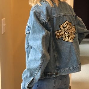 Authentic Vintage Harley Davidson Denim Jacket